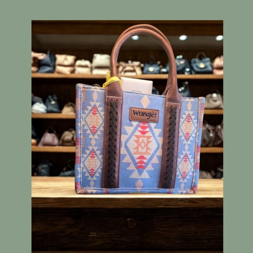 🔥 Wrangler Blue and Pink Patterned Women's Bag